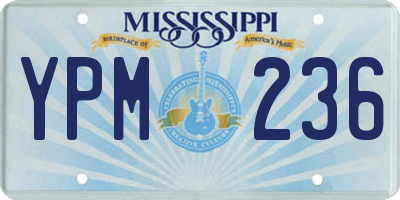 MS license plate YPM236