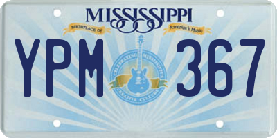 MS license plate YPM367