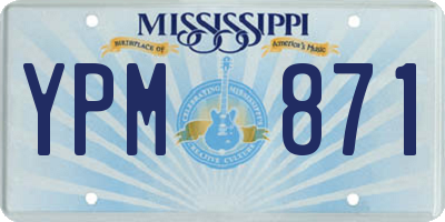 MS license plate YPM871