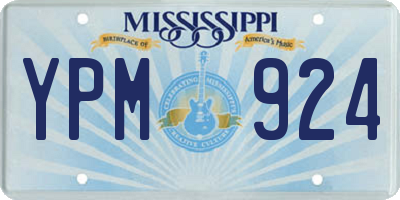 MS license plate YPM924
