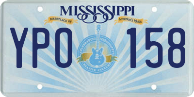 MS license plate YPO158
