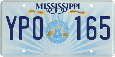 MS license plate YPO165