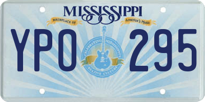 MS license plate YPO295