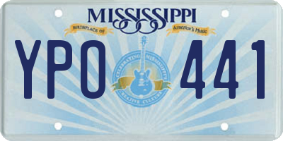 MS license plate YPO441