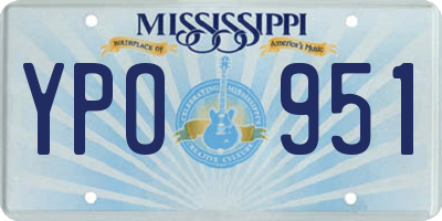 MS license plate YPO951