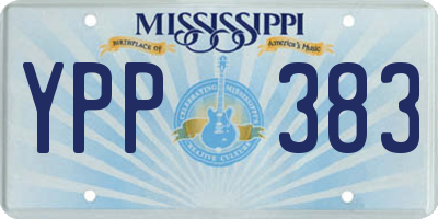 MS license plate YPP383