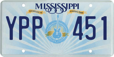 MS license plate YPP451