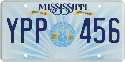 MS license plate YPP456