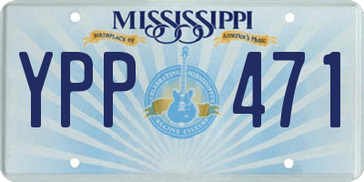 MS license plate YPP471