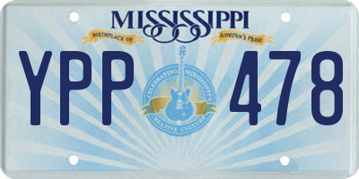 MS license plate YPP478
