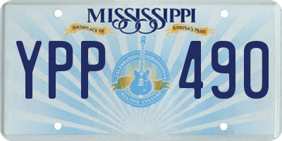 MS license plate YPP490