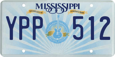 MS license plate YPP512