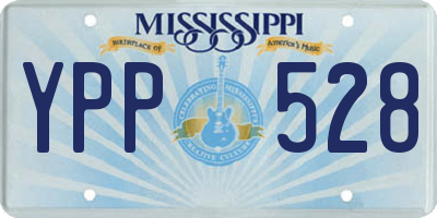 MS license plate YPP528
