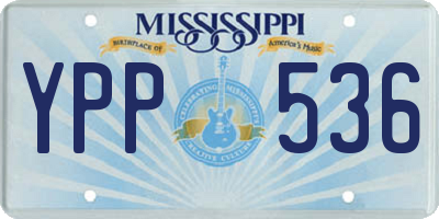 MS license plate YPP536