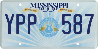 MS license plate YPP587