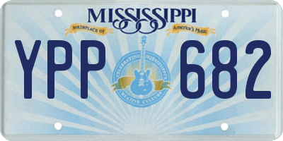 MS license plate YPP682