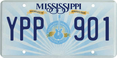 MS license plate YPP901
