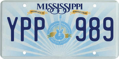 MS license plate YPP989