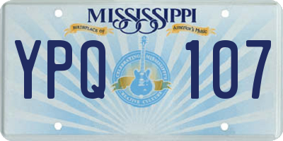 MS license plate YPQ107