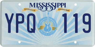 MS license plate YPQ119