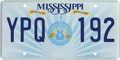 MS license plate YPQ192