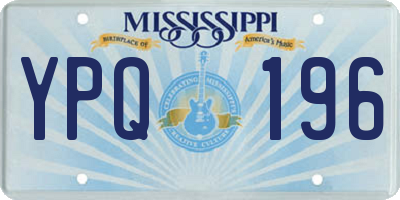 MS license plate YPQ196