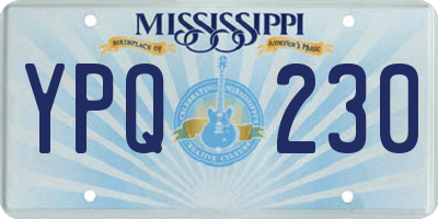 MS license plate YPQ230