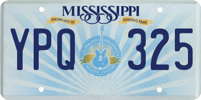 MS license plate YPQ325