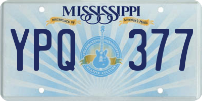 MS license plate YPQ377