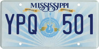 MS license plate YPQ501