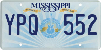 MS license plate YPQ552