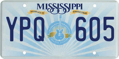 MS license plate YPQ605