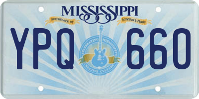 MS license plate YPQ660