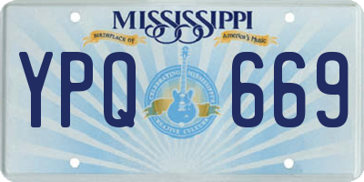 MS license plate YPQ669
