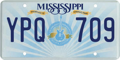 MS license plate YPQ709