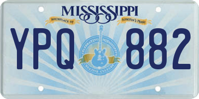 MS license plate YPQ882