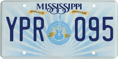 MS license plate YPR095