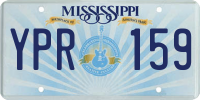 MS license plate YPR159