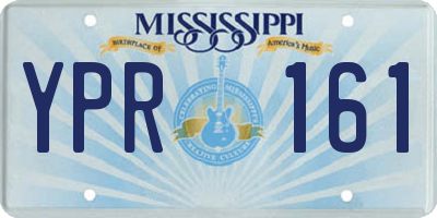MS license plate YPR161