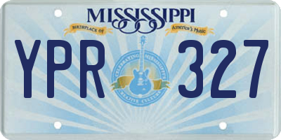 MS license plate YPR327