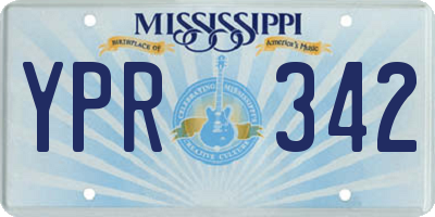 MS license plate YPR342