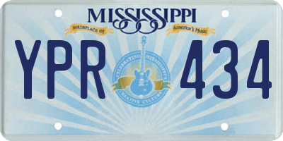 MS license plate YPR434