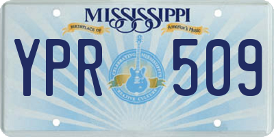 MS license plate YPR509