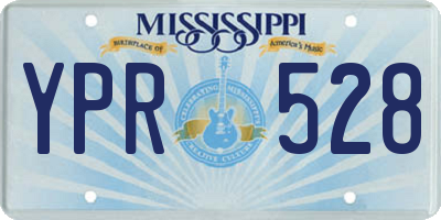 MS license plate YPR528