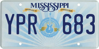 MS license plate YPR683
