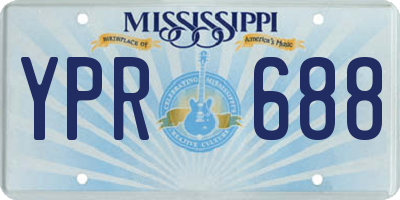 MS license plate YPR688