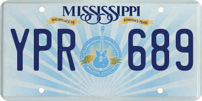MS license plate YPR689