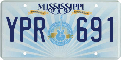 MS license plate YPR691
