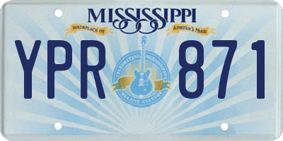 MS license plate YPR871