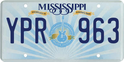 MS license plate YPR963